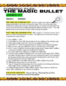 Magic bullet forensic